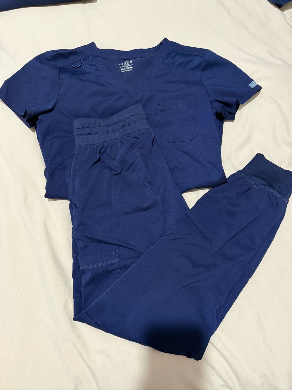 Med Couture Navy Scrub Set for Women
